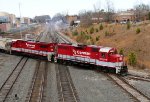 RFCC 7710 & 8572 lead train RF01 across Boylan towards NS Glenwood yard